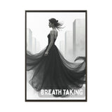 Stunning Framed Canvas Art - "BREATH TAKING" - Elegant Wall Decor, Modern Home Art, Gift for Her, Fashion Art Piece, Stylish Decor