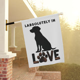 Dog Lover Garden Banner, Outdoor Decor for Pet Owners, Paw Print Yard Sign, Cute Home Decor, Labradors Decoration