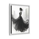 Elegant Framed Matte Canvas Wall Art - Stylish Home Decor, Gift for Fashion Lovers, Chic Living Room Artwork, Bridal Shower Decoration,