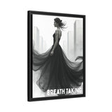 Stunning Framed Canvas Art - "BREATH TAKING" - Elegant Wall Decor, Modern Home Art, Gift for Her, Fashion Art Piece, Stylish Decor