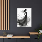 Canvas Print, Woman in Grass, Wall Art Decor, Female Portrait Picture, Nature Illustration