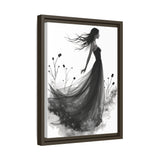 Canvas Print, Woman in Grass, Wall Art Decor, Female Portrait Picture, Nature Illustration