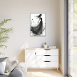 Canvas Print, Woman in Grass, Wall Art Decor, Female Portrait Picture, Nature Illustration