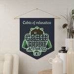 Cabin Mode Activated Pennant | Cozy Lodge, Tree, Mug Graphic