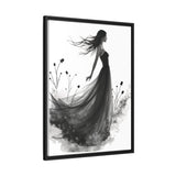 Canvas Print, Woman in Grass, Wall Art Decor, Female Portrait Picture, Nature Illustration