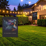 Celestial Angel Outdoor Garden Flag - Flat Layout of 24.5x32 Banner Design | Iron Phoenix GHG Customs