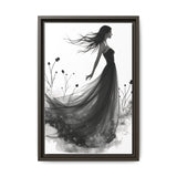 Canvas Print, Woman in Grass, Wall Art Decor, Female Portrait Picture, Nature Illustration