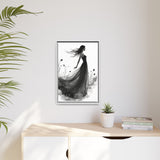 Canvas Print, Woman in Grass, Wall Art Decor, Female Portrait Picture, Nature Illustration