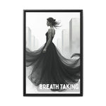 Stunning Framed Canvas Art - "BREATH TAKING" - Elegant Wall Decor, Modern Home Art, Gift for Her, Fashion Art Piece, Stylish Decor
