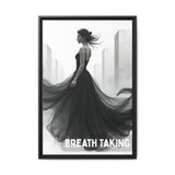 Stunning Framed Canvas Art - "BREATH TAKING" - Elegant Wall Decor, Modern Home Art, Gift for Her, Fashion Art Piece, Stylish Decor