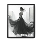Stunning Framed Canvas Art - "BREATH TAKING" - Elegant Wall Decor, Modern Home Art, Gift for Her, Fashion Art Piece, Stylish Decor