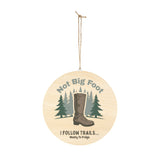 Rustic Wood Sign - Funny Trail Sign "Not Big Foot - I Follow Trails... Mostly to Fridge" | Home Decor, Gift for Hikers, Cabin Decor, Outdoor
