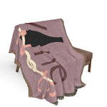 Wine Not? Woven Blanket — Cozy Wine-Themed Throw for Wine Lovers