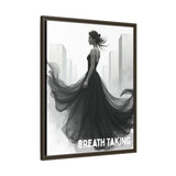 Stunning Framed Canvas Art - "BREATH TAKING" - Elegant Wall Decor, Modern Home Art, Gift for Her, Fashion Art Piece, Stylish Decor