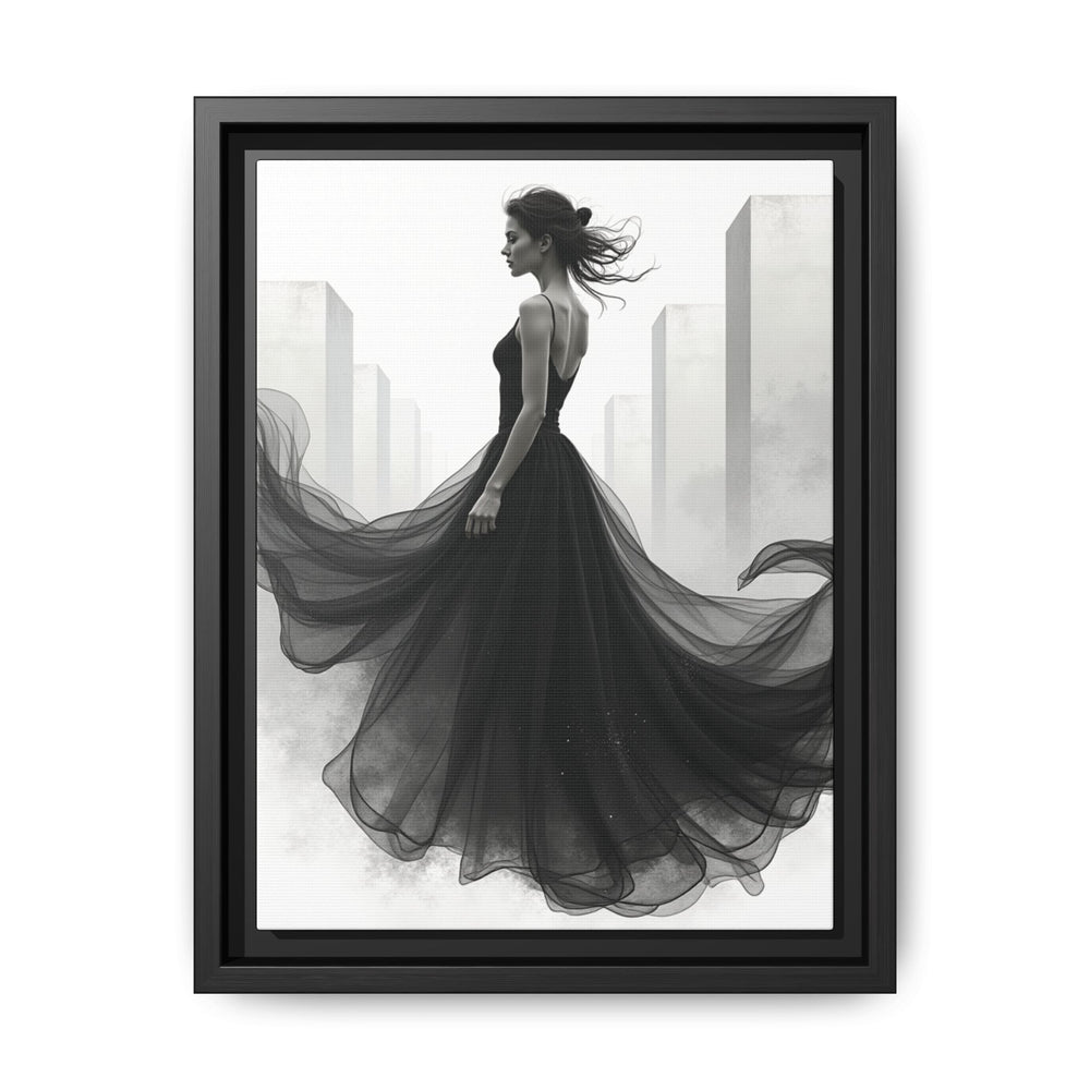 Elegant Framed Matte Canvas Wall Art - Stylish Home Decor, Gift for Fashion Lovers, Chic Living Room Artwork, Bridal Shower Decoration,