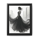Elegant Framed Matte Canvas Wall Art - Stylish Home Decor, Gift for Fashion Lovers, Chic Living Room Artwork, Bridal Shower Decoration,