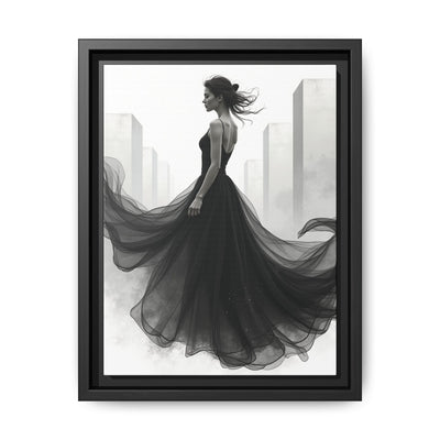 Elegant Framed Matte Canvas Wall Art - Stylish Home Decor, Gift for Fashion Lovers, Chic Living Room Artwork, Bridal Shower Decoration,