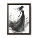 Canvas Print, Woman in Grass, Wall Art Decor, Female Portrait Picture, Nature Illustration