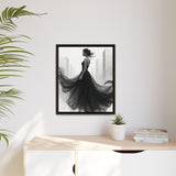 Elegant Framed Matte Canvas Wall Art - Stylish Home Decor, Gift for Fashion Lovers, Chic Living Room Artwork, Bridal Shower Decoration,