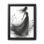 Canvas Print, Woman in Grass, Wall Art Decor, Female Portrait Picture, Nature Illustration