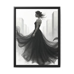Elegant Framed Matte Canvas Wall Art - Stylish Home Decor, Gift for Fashion Lovers, Chic Living Room Artwork, Bridal Shower Decoration,