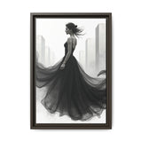 Elegant Framed Matte Canvas Wall Art - Stylish Home Decor, Gift for Fashion Lovers, Chic Living Room Artwork, Bridal Shower Decoration,