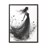 Canvas Print, Woman in Grass, Wall Art Decor, Female Portrait Picture, Nature Illustration