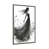 Canvas Print, Woman in Grass, Wall Art Decor, Female Portrait Picture, Nature Illustration