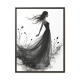 Canvas Print, Woman in Grass, Wall Art Decor, Female Portrait Picture, Nature Illustration