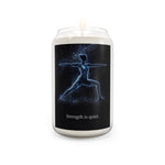 Scented Soy Candle — 'Strength is Quiet' Warrior Pose Aromatherapy Candle (13.75 oz)