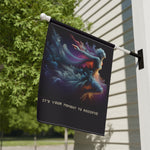 Celestial Angel Outdoor Garden Flag - Large House Banner Hanging on Porch | Iron Phoenix GHG Customs