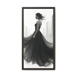 Elegant Framed Matte Canvas Wall Art - Stylish Home Decor, Gift for Fashion Lovers, Chic Living Room Artwork, Bridal Shower Decoration,