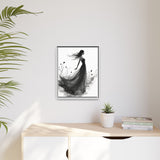 Canvas Print, Woman in Grass, Wall Art Decor, Female Portrait Picture, Nature Illustration