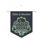 Cabin Mode Activated Pennant | Cozy Lodge, Tree, Mug Graphic