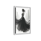 Elegant Framed Matte Canvas Wall Art - Stylish Home Decor, Gift for Fashion Lovers, Chic Living Room Artwork, Bridal Shower Decoration,