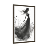 Canvas Print, Woman in Grass, Wall Art Decor, Female Portrait Picture, Nature Illustration
