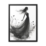 Canvas Print, Woman in Grass, Wall Art Decor, Female Portrait Picture, Nature Illustration
