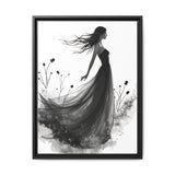 Canvas Print, Woman in Grass, Wall Art Decor, Female Portrait Picture, Nature Illustration
