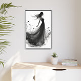 Canvas Print, Woman in Grass, Wall Art Decor, Female Portrait Picture, Nature Illustration