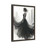Elegant Framed Matte Canvas Wall Art - Stylish Home Decor, Gift for Fashion Lovers, Chic Living Room Artwork, Bridal Shower Decoration,