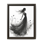 Canvas Print, Woman in Grass, Wall Art Decor, Female Portrait Picture, Nature Illustration