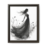 Canvas Print, Woman in Grass, Wall Art Decor, Female Portrait Picture, Nature Illustration