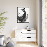 Canvas Print, Woman in Grass, Wall Art Decor, Female Portrait Picture, Nature Illustration