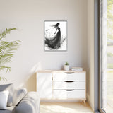 Canvas Print, Woman in Grass, Wall Art Decor, Female Portrait Picture, Nature Illustration