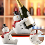 Snowman Wine Holder, Tabletop Wine Racks, Wine Bottle Holder With Handles Reusables Wine Bags, Unique Wine Bottle Holder, Tabletop Wine Racks For Bar Home Display And Decorations
