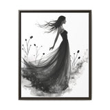 Canvas Print, Woman in Grass, Wall Art Decor, Female Portrait Picture, Nature Illustration