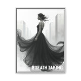 Stunning Framed Canvas Art - "BREATH TAKING" - Elegant Wall Decor, Modern Home Art, Gift for Her, Fashion Art Piece, Stylish Decor
