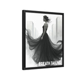 Stunning Framed Canvas Art - "BREATH TAKING" - Elegant Wall Decor, Modern Home Art, Gift for Her, Fashion Art Piece, Stylish Decor
