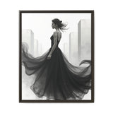 Elegant Framed Matte Canvas Wall Art - Stylish Home Decor, Gift for Fashion Lovers, Chic Living Room Artwork, Bridal Shower Decoration,