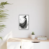 Canvas Print, Woman in Grass, Wall Art Decor, Female Portrait Picture, Nature Illustration